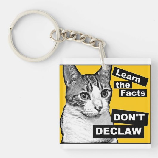 爪を除かないで下さい キーホルダー (正面)