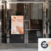 爪ネイルサロンショップ ハンド ネイル 画像をパーソナライズ ウィンドウサイン (オフィスドア)