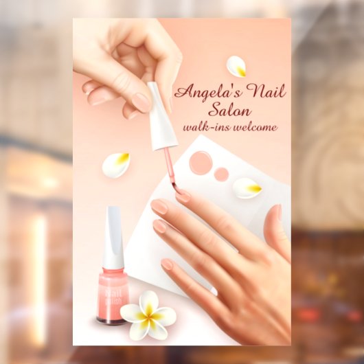 爪ネイルサロンショップ ハンド ネイル 画像をパーソナライズ ウィンドウサイン (シート2)