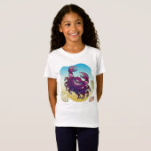 爪付き獰猛カニ図法デザイン Tシャツ (正面フル)