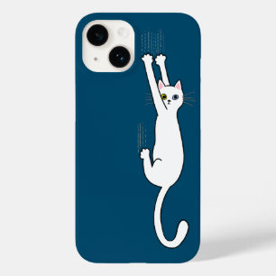 爪付き白猫おもしろい Case-Mate iPhone 14ケース