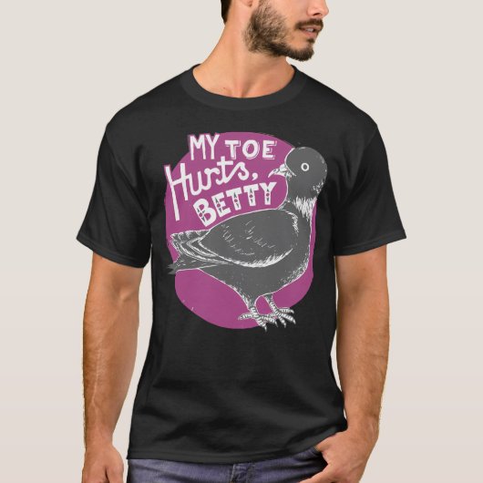 爪先がベティ・ハトの鳥を痛める Tシャツ (正面)