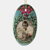 爪先付きクリスマスクラウン写真テンプレート セラミックオーナメント (右)
