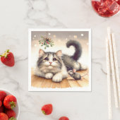 爪先付き猫とネズミ スタンダードカクテルナプキン (インサイチュ)