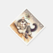 爪先付き猫とネズミ スタンダードカクテルナプキン (角)