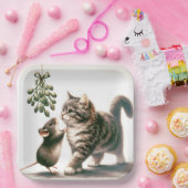 爪先付き猫とネズミ ペーパープレート (パーティー)