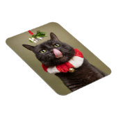 爪先立ちする猫にとって聖降誕祭は楽しい マグネット (右側)