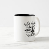 爪先立ちの下で起こること ツートーンマグカップ (正面右)