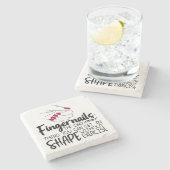 爪引用文ネイリスト爪、 ネイルA ストーンコースター (横)