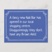 爪、 ネイルおもしろいバージョーク ポストカード (正面)