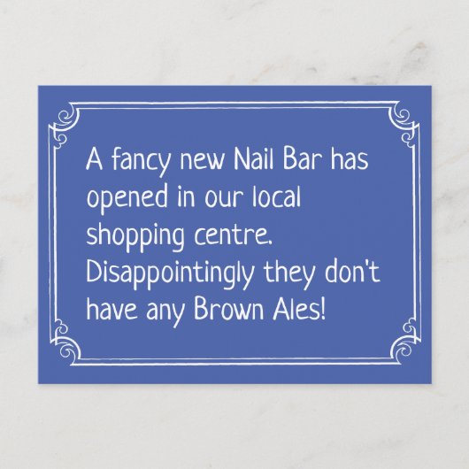 爪、 ネイルおもしろいバージョーク ポストカード (正面)