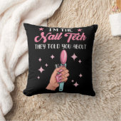 爪、 ネイルおもしろい技術者マニキュア共同社員 クッション (ブランケット)