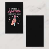 爪、 ネイルおもしろい技術者マニキュア共同社員 名刺 (正面/裏面)