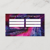 爪、 ネイルによる白文字スケッチのグリッター背景 名刺 (裏面)