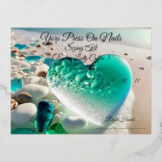 爪、 ネイルのサイズ変更グラフ 箔シーズンポストカード