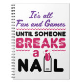 爪、 ネイルのテクニックおもしろいとゲームが壊れるまで爪、 ネイル ノートブック (正面)