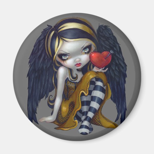 「爪、 ネイルのハート」磁石 マグネット (正面)