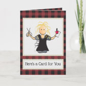 爪、 ネイルの技術サンキューカードクリスマスプレゼント カード (正面)