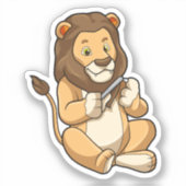 爪、 ネイルの矢を持つライオン シール (正面)