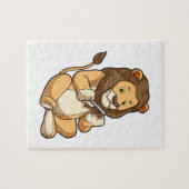 爪、 ネイルの矢を持つライオン ジグソーパズル (横)