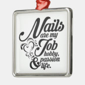 爪、 ネイルは私の人生 メタルオーナメント (左)