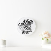 爪、 ネイルは私の人生 ラウンド壁時計 (ホーム)