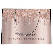 爪、 ネイルまばたきスパークリードリップメイクアップ美しいブライダル ラージペーパーバッグ (正面)