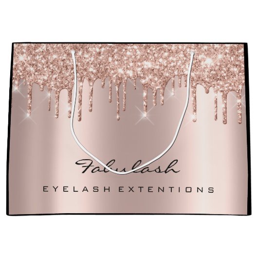 爪、 ネイルまばたきスパークリードリップメイクアップ美しいブライダル ラージペーパーバッグ (正面)