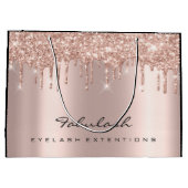 爪、 ネイルまばたきスパークリードリップメイクアップ美しいブライダル ラージペーパーバッグ (裏面)