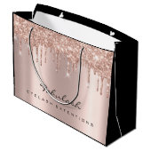 爪、 ネイルまばたきスパークリードリップメイクアップ美しいブライダル ラージペーパーバッグ (裏面アングル)