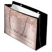 爪、 ネイルまばたきスパークリードリップメイクアップ美しいブライダル ラージペーパーバッグ (正面アングル)