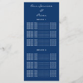 爪、 ネイルまばたきフォートロゴQRワックス化粧価格海軍 メニュー (裏面)