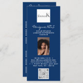 爪、 ネイルまばたきフォートロゴQRワックス化粧価格海軍 メニュー (正面/裏面)