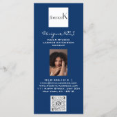 爪、 ネイルまばたきフォートロゴQRワックス化粧価格海軍 メニュー (正面)