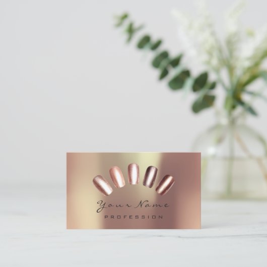爪、 ネイルアーティストカッパーバラマニキュアペディキュア 名刺 (スタンド正面)