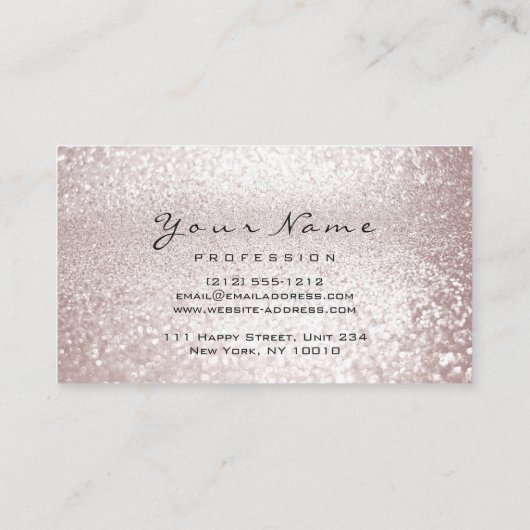 爪、 ネイルアーティストグリッターグレーラックスマニキュアペディキュア 名刺 (裏面)