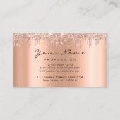 爪、 ネイルアーティストグリッターバラ金ゴールドマニキュア銅 名刺 (裏面)