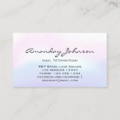 爪、 ネイルアーティストスタジオレッドマニキュアペディキュア グラデーション 名刺 (裏面)