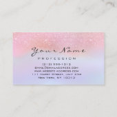 爪、 ネイルアーティストピンクグレーマニキュアペディキュア グラデーション 名刺 (裏面)