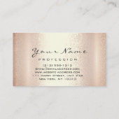 爪、 ネイルアーティストピンクローズマニキュアペディキュア モダン 名刺 (裏面)