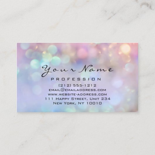 爪、 ネイルアーティストピンクワウマニキュアペディキュア自筆証書 名刺 (裏面)