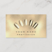 爪、 ネイルアーティストマニキュアグラムシャンパングラスメタル 名刺 (正面)