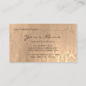 爪、 ネイルアーティストメイクアップアポイントメントカード王室のセピア 予約カード (裏面)