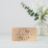 爪、 ネイルアーティストメイクアップアポイントメントカード王室のセピア 予約カード (スタンド正面)