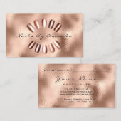爪、 ネイルアーティストメイクアップバラガラスアポイントメントカード 予約カード (正面/裏面)