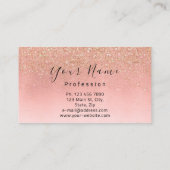 爪、 ネイルアーティストメイクアップバラパープルキスリップグリッター 名刺 (裏面)