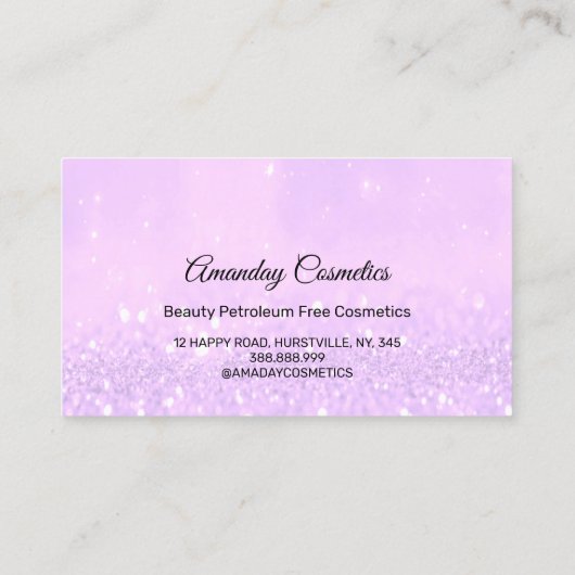 爪、 ネイルアーティストワックスメイクアップ体化粧品グリッター 名刺 (裏面)