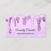爪、 ネイルアーティストワックスメイクアップ体化粧品グリッター 名刺 (正面)
