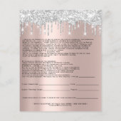 爪、 ネイルアーティスト責任放棄バラ赤面シルバー チラシ (裏面)