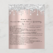 爪、 ネイルアーティスト責任放棄バラ赤面シルバー チラシ (正面)